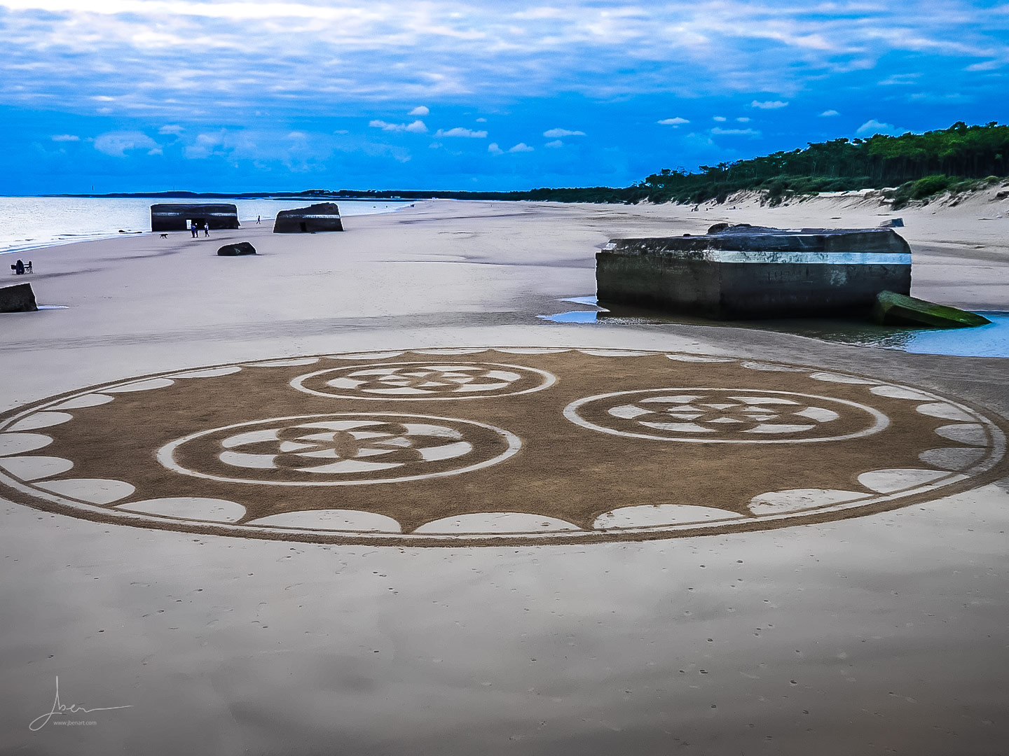 Beach art mandala