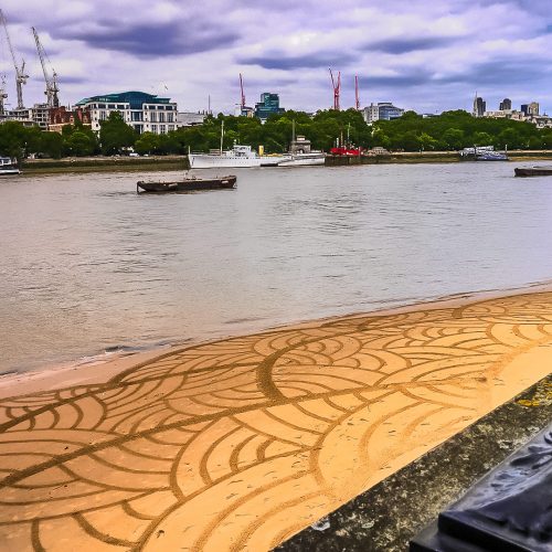 Beach art tapisserie Londonienne