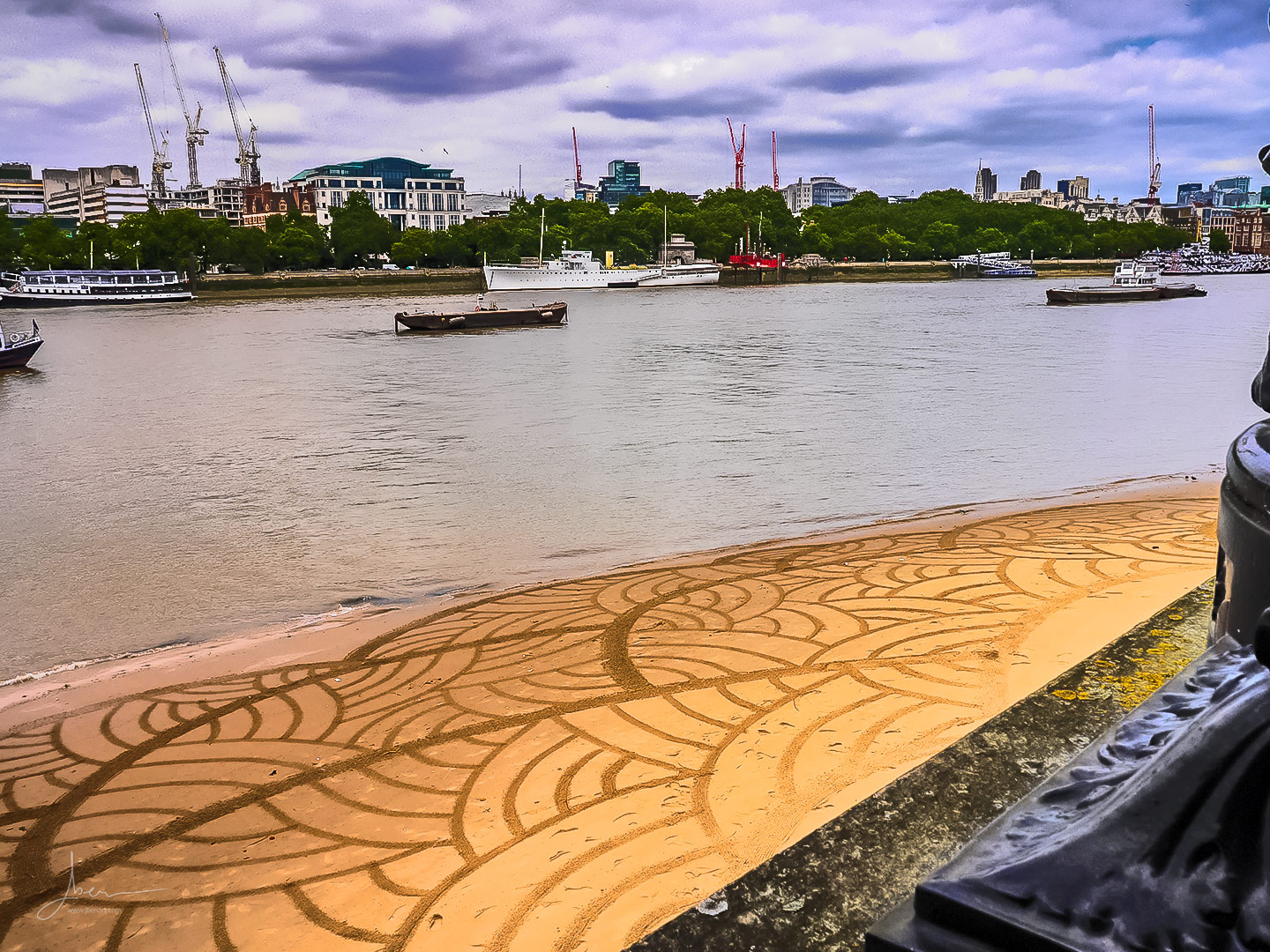 Beach art tapisserie Londonienne