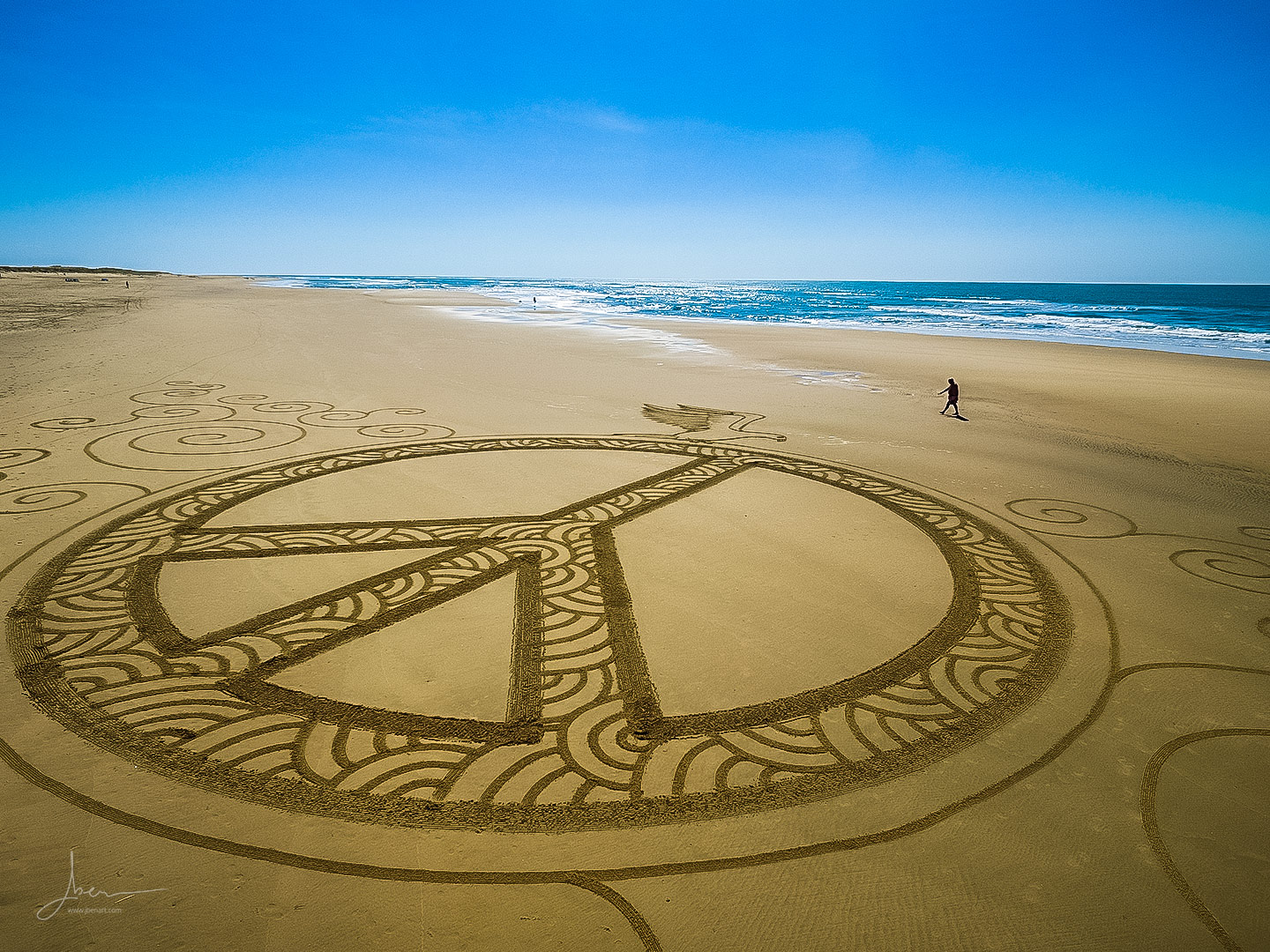 Beach art jour de la paix