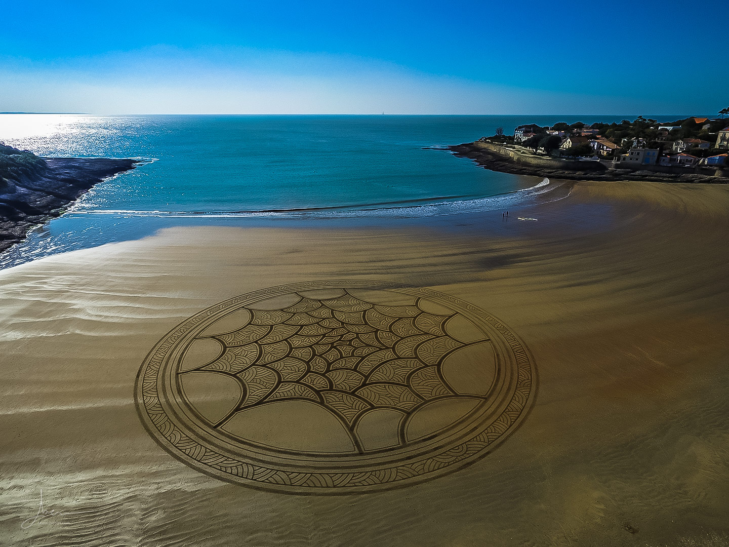 Beach art cercles et textures