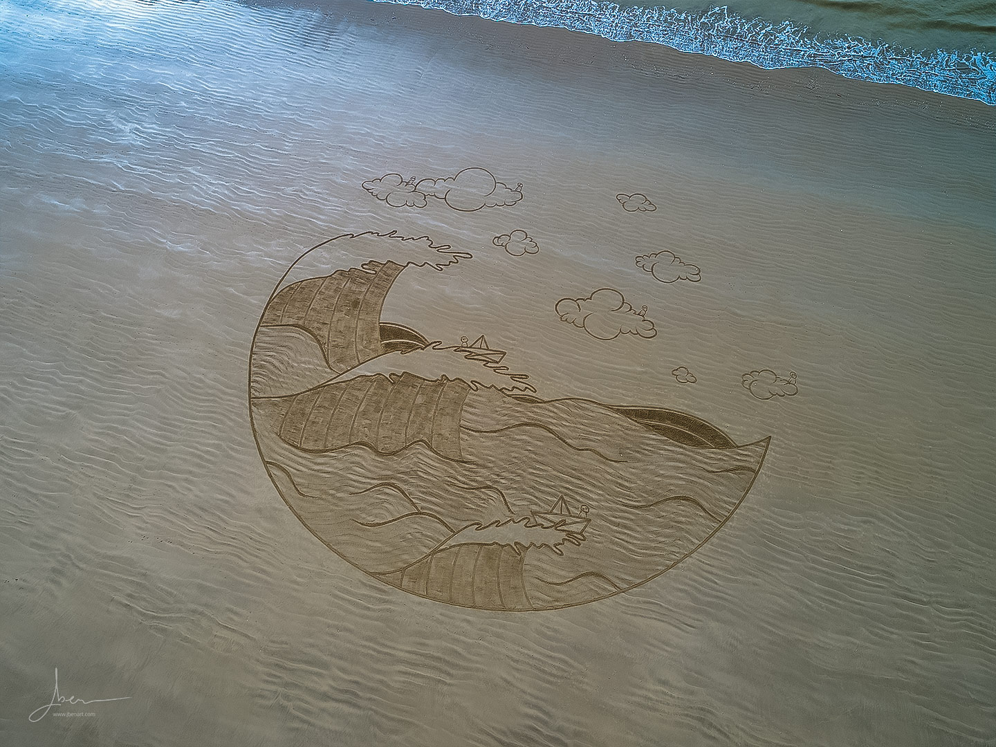 Beach art kodoma attack