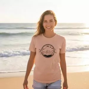 T-Shirt Bio Petit Bateau effet mer