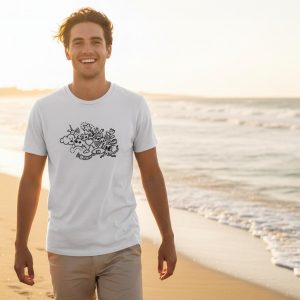 T-Shirt Effet mer Doodle